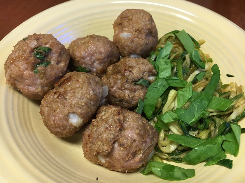 Turkey Meatballs with Zucchini Noodles